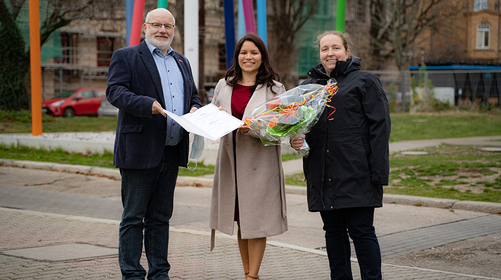 Dr. Uwe Genetzke, Shipra Dureja, PD Dr.-Ing. Claudia Krull, Fakultät für Informatik (Foto: Stefan Belling / Uni Magdeburg)