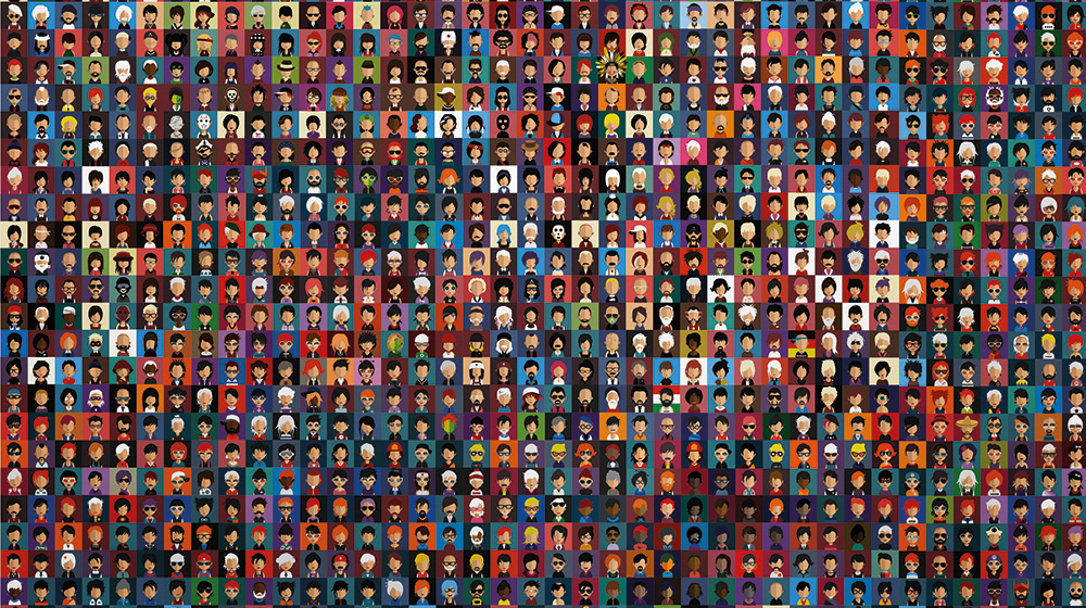 Grafische Darstellung von vielen kleinen Avataren (Grafik: Shutterstock / Sky Designs)
