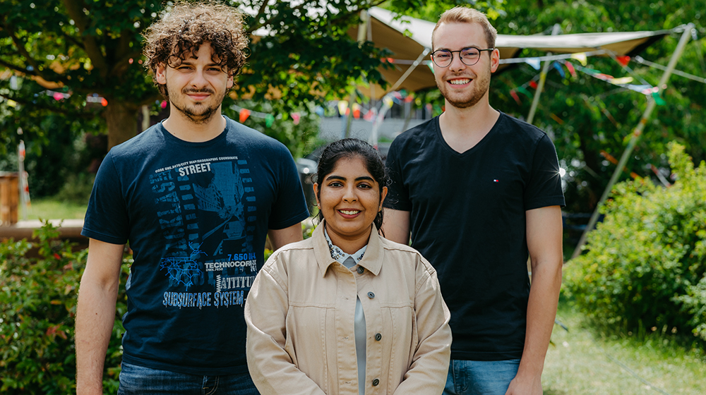 Theo Langer, Tanya Stanley und Jonas Werner sind drei der insgesamt fünf Studierenden, die an dem Projekt für den Landestourismusverband gearbeitet haben.